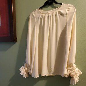 Chic Chiffon Ruffle Sleeve Pretty Couture Blouse